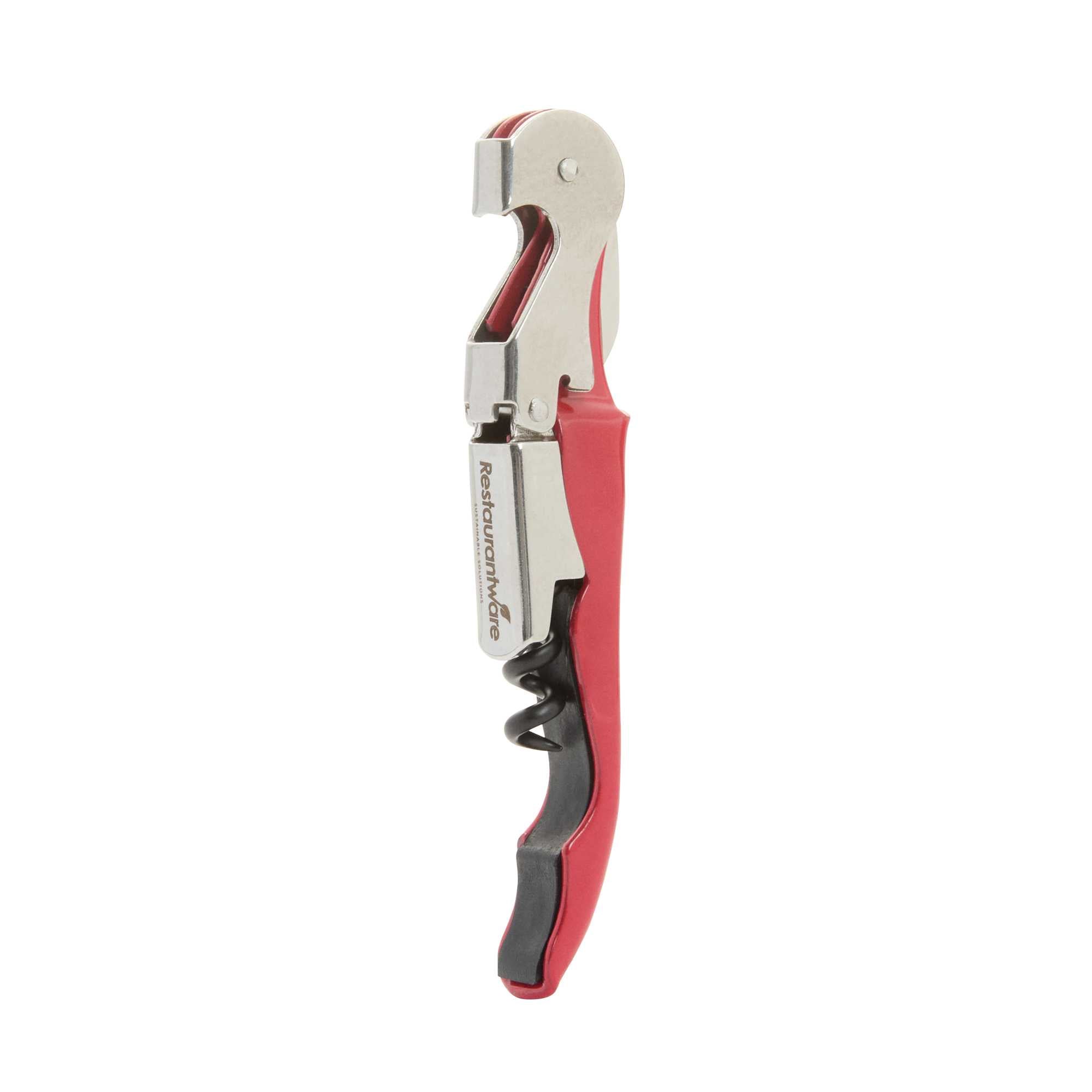 Chef 101 Waiter's Corkscrew - with Red Metal Handle - 4 3/4" - 1 count box