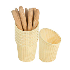 Chef 101 Round Natural Woven Plastic Rattan Basket - 10
