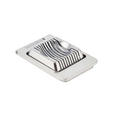 Met Lux Rectangular Aluminum Hinged Two-Way Egg Slicer - with Stainless Steel Wires - 4 3/4