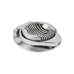 Met Lux Round Aluminum Hinged Two-Way Egg Slicer - with Stainless Steel Wires - 4 3/4