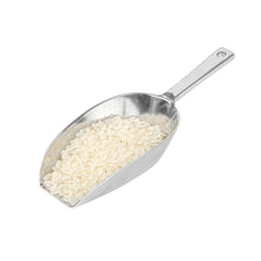 Met Lux 4 oz One-Piece Aluminum Scoop - Flat Bottom - 6 1/4