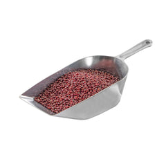 Met Lux 64 oz One-Piece Aluminum Scoop - Flat Bottom - 15 1/4