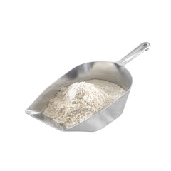 Met Lux 85 oz One-Piece Aluminum Scoop - Flat Bottom - 17 1/4