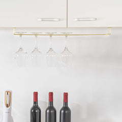 Chef 101 Brass Plated Glass Hanger Rack - 23 1/2