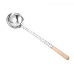 Motomori 7.5 oz Stainless Steel Medium Wok Ladle - with 14