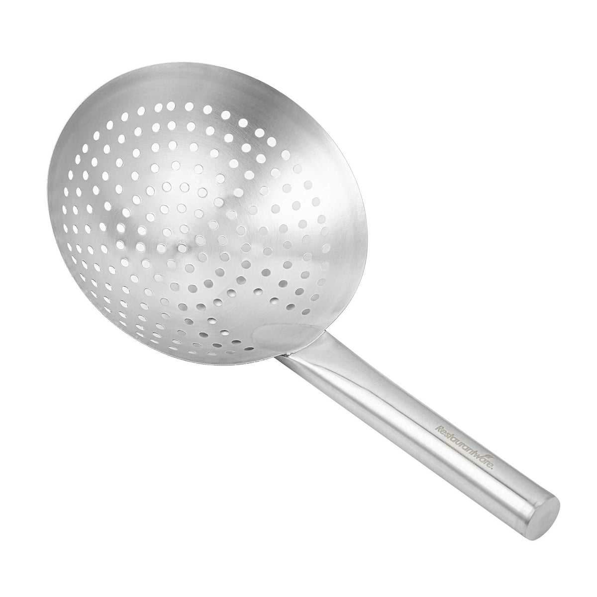 Motomori Round Stainless Steel Wok Skimmer - 8" Bowl - 16 1/2" x 8" x 2 1/4" - 1 count box
