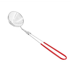 Motomori Stainless Steel Boba Scoop - with Red Coated Handle - 10 3/4