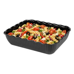Chef 101 10 lb Black Plastic Deli Crock - 13