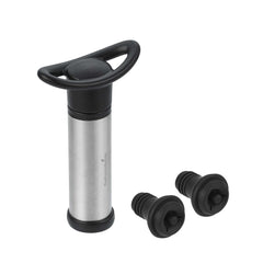 Bar Lux Stainless Steel Vacuum Wine Saver System - with 2 Stoppers - 1 count box
