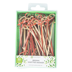 Pixy Brown Bamboo Knotted Pick - Retail Pack - 4