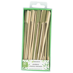 Pixy Natural Bamboo Paddle Skewer - Retail Pack - 6