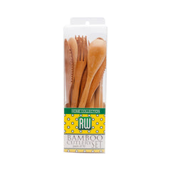 Bambuddha Natural Bamboo Cutlery Set - Retail Pack - 8